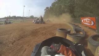 preview picture of video 'GoPro Big Pile Up in Jr. Gold Heavy in Jr. Maxx Daddy race at Dawgwood Speedway 2014'