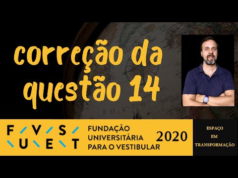 Correção da questão 14 FUVEST 2020