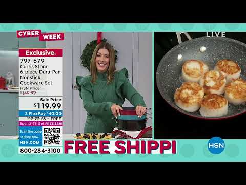 Curtis Stone 6piece DuraPan Nonstick Cookware Set