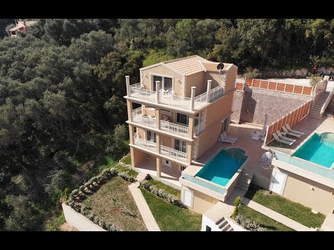 Korfu Ferienhaus PANTOKRATOR in Aghios Mattaios mit Infinity Pool und Panoramablick