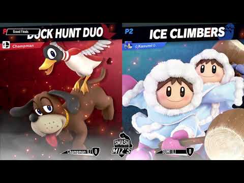 Smash @ Miz's WiFi 27 - Champman (L) (Duck Hunt) vs. SUMI (ICs, Sonic, Ridley, Palu) Grand Finals