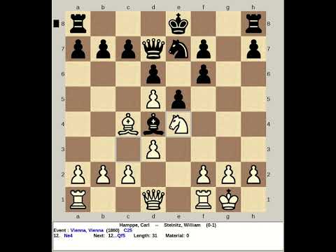 Hamppe, Carl vs Steinitz, William | Vienna, 1860 #chess