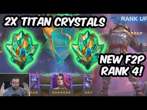 F2P Banquet Ranked Rewards 2x 7 Star Titan Crystal Opening NEW RANK 4 - Marvel Contest of Champions