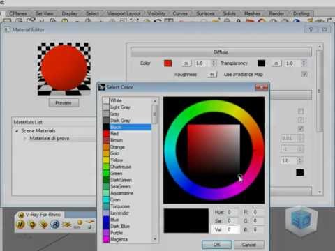 Video corso ufficiale V-Ray 1.5 for Rhinoceros - Introduzione ai materiali