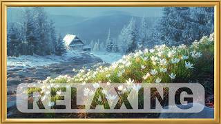Frame TV Art | Spring Flowers in Mountains| Art Screensaver for TV