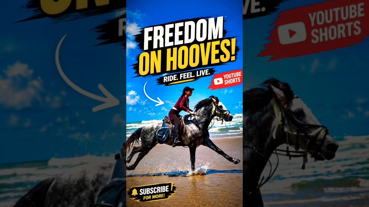 Freedom on Hooves! 🐎🌊 | Epic Beach Horse Ride🐎🌊 Where the waves meet freedom! 🔥 #Shorts