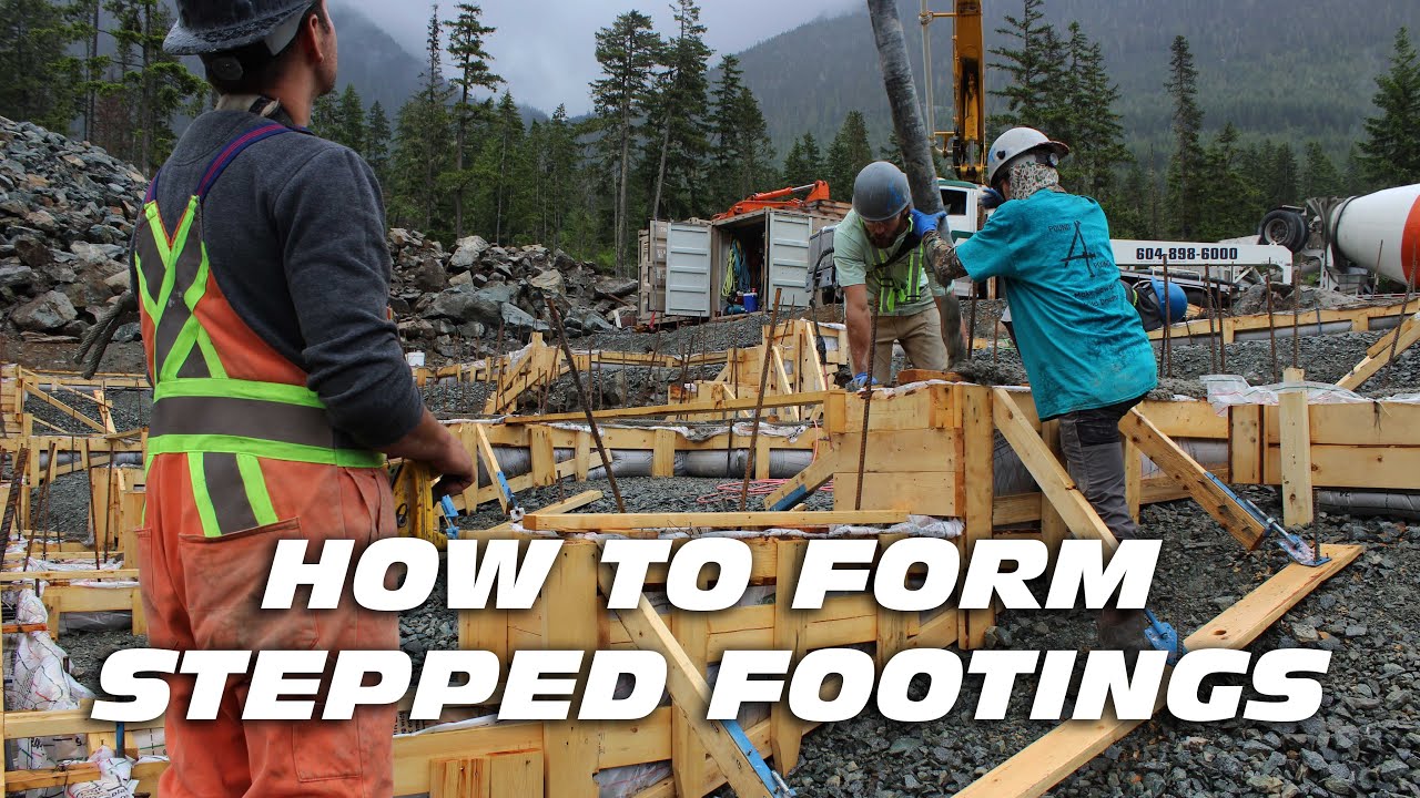 Forming stepped concrete footings efficiently