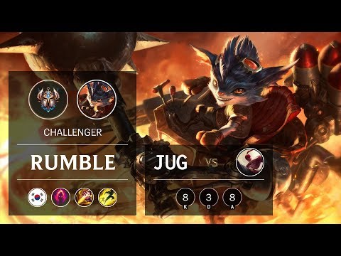 Rumble Jungle vs Lee Sin - KR Challenger Patch 9.8