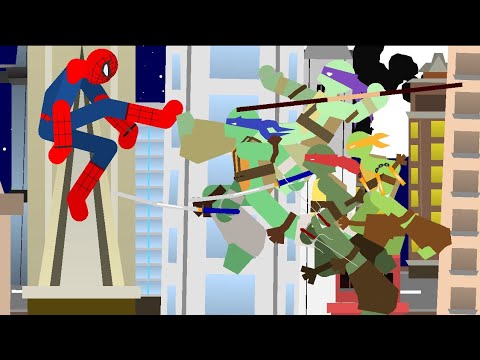 Spider man Vs TMNT stick nodes animation