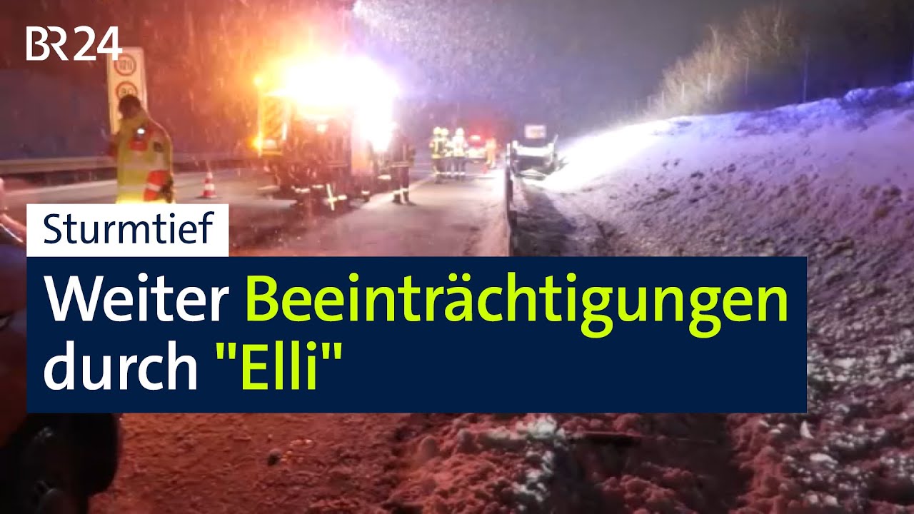 Weiter Beeinträchtigungen durch Sturmtief "Elli" | BR24