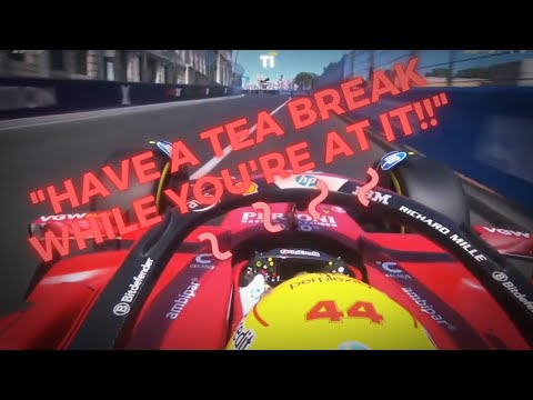 Hamilton getting the Ferrari Experience for 8 minutes