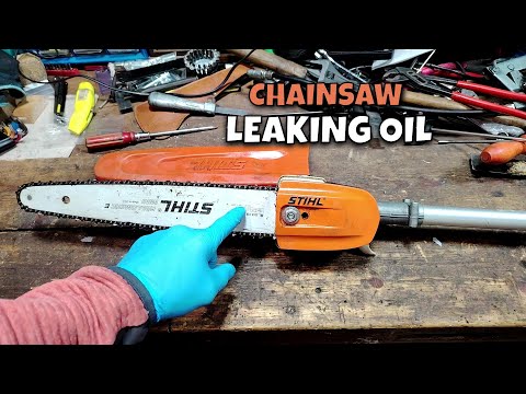 Fix A STIHL Chainsaw Pole Pruner OIL LEAK when Not in Use