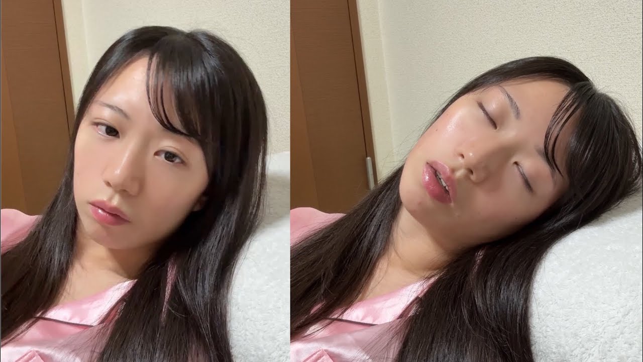 【217】人気の23歳モデル愛茉さん恍惚と、、、Popular 23-year-old model Ema sleeping #drooling 