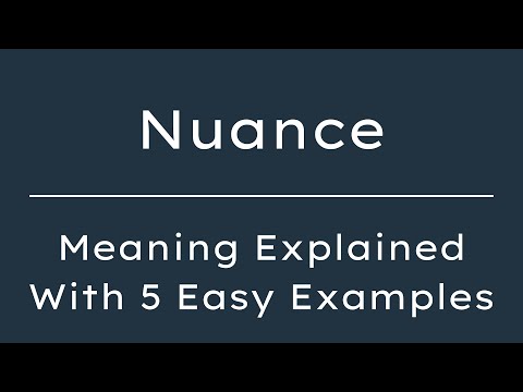 Nuance Meaning in English With 5 Example Sentences, Nuance Meaning in English