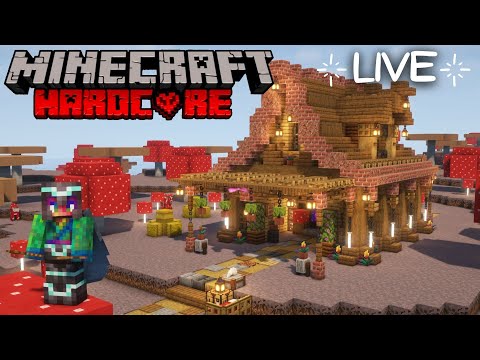 WaxFraud - 🔴 LIVE - Building a Mycelium Farm in Hardcore Minecraft Let's Play 1.20