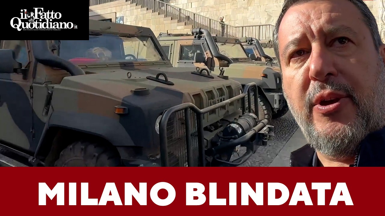 500 parà schierati in centro: i blindati Lince presidiano piazza Duomo prima delle proteste