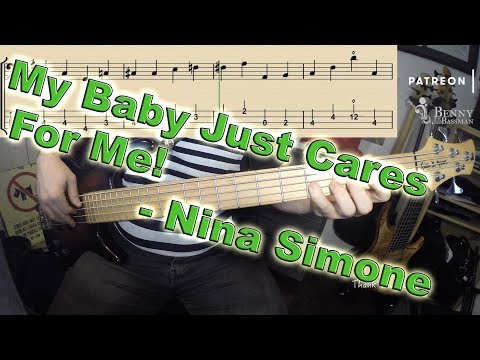 Nina Simone - My Baby Just Cares For Me [BASS COVER] - with notation and tabs