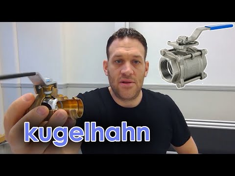 Part of a video titled Kugelhahn - kurz und bündig erklärt! - YouTube