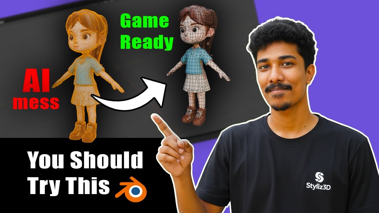 Clean Up AI 3D Models Like a Pro | Blender Tutorial 2025 #tutorial #blender