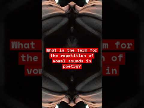 What is the term for the repetition of vowel sounds in poetry?