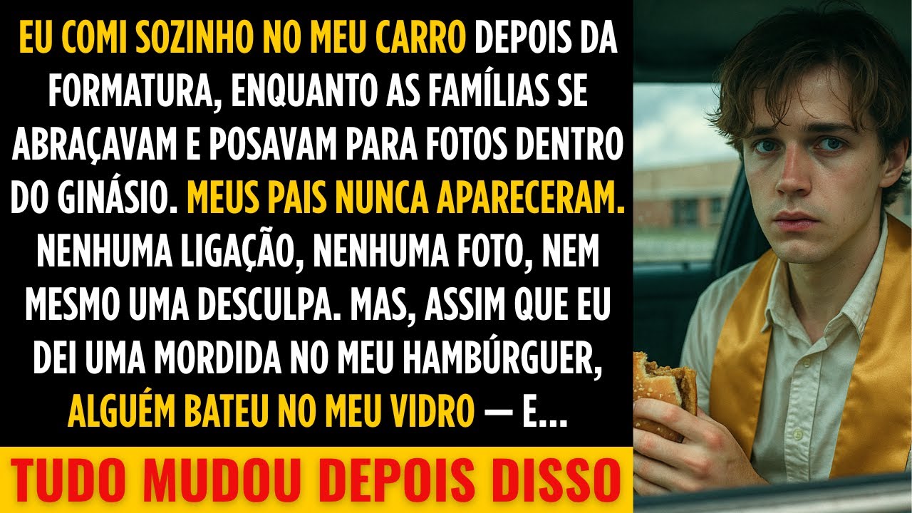 Comi sozinho no meu carro depois da formatura até o diretor bater na minha janela e ...