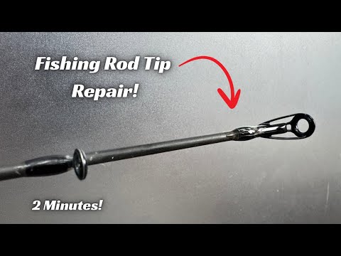 Part of a video titled Two Minute Repair For A Broken Fishing Rod Tip! It's That Easy!