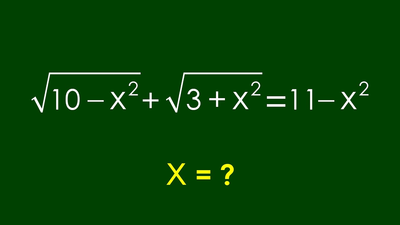 A Nice Algebra Problem | Math Olympiad x = ?