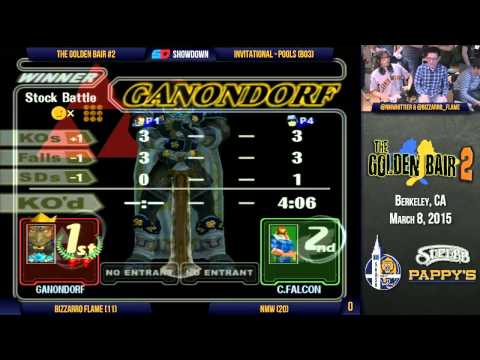 The Golden Bair #2 - Invitational - Pools: Bizzarro Flame (Ganondorf) vs NMW (C. Falcon)