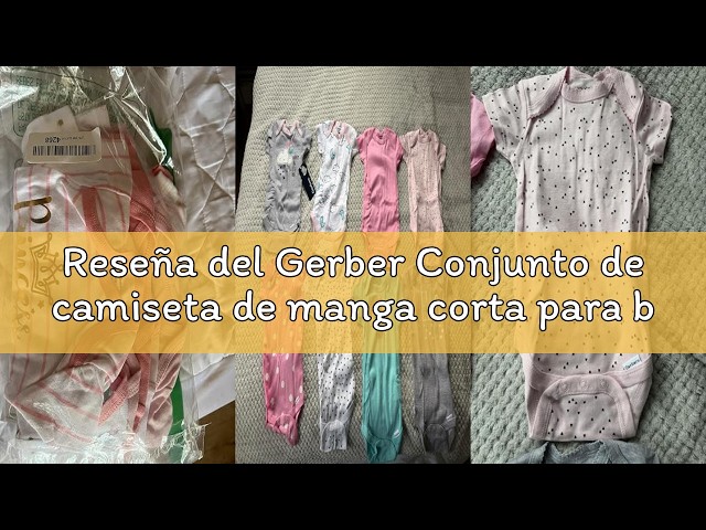 Vídeo relacionado con Gerber - Juego de 8 bodis de manga corta para bebé, unisex, diseño de animales