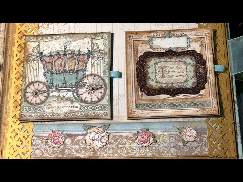 Sleeping Beauty, Fantasy Stamperia working process (#tutorial 9) Page 8of 8 Pop up page scrapbooking