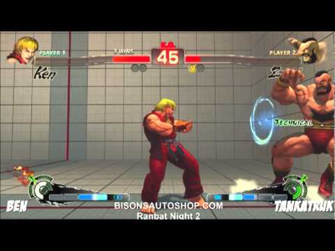 Ben (Ken) vs Tankatruk (Balrog, Zangief) - Ranbat Season 1 SSFIVAE 2012