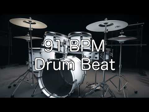 91 BPM Rock Drum Beat for Musical Practise