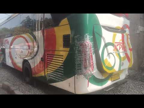 MONITORED AT THE BANDUNG TICKET COUNTER, THE NPM V55 BUS IS PREPARING TO GO TO PADANG...BUKITTING...