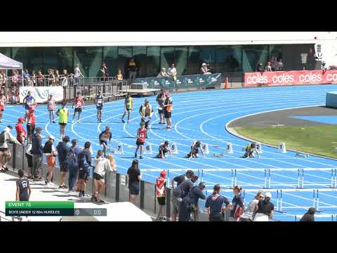 Boys Under 12 80m Hurdles H4 - 2020 State Combined Events Championships // LAVicTV