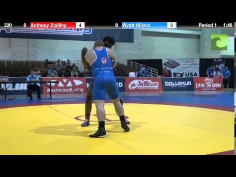 1st Place - 220 lbs. Allen Stallings (Illinois) vs. Wyatt Hillard (Ohio)