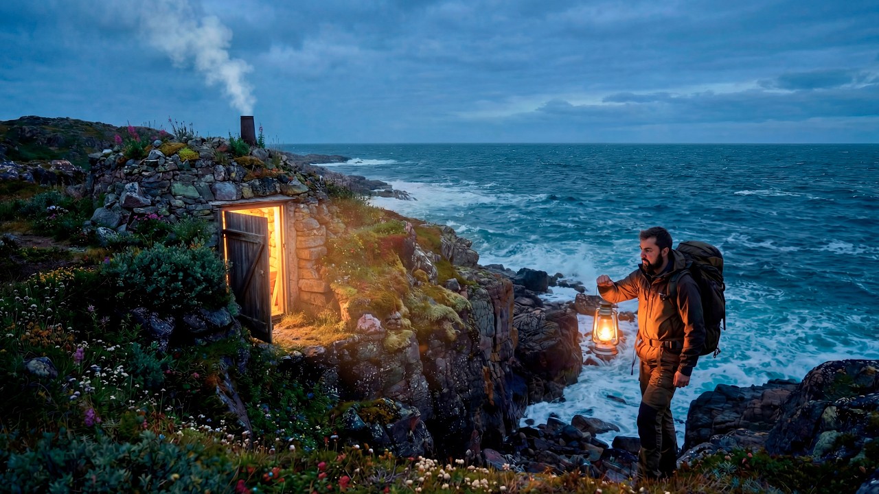 Living Alone on a Forgotten Arctic Island | A Story of Survival and Shelter Building | ASMR