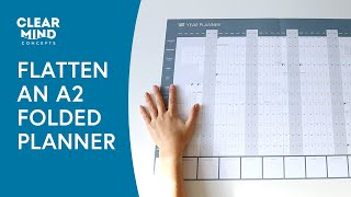 How to Flatten an A2 Folded Planner by Clear Mind Concepts