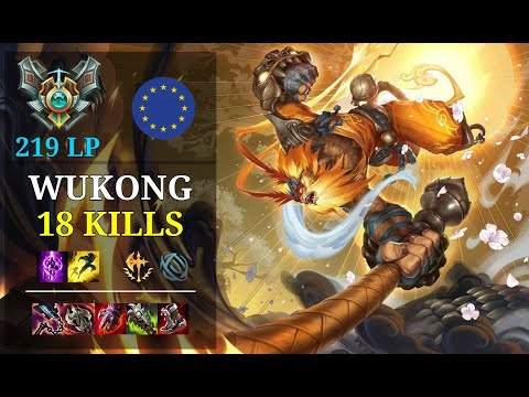 Wukong Top vs Gnar - 18 kills - Andil 2 EUW Grandmaster (219 LP) Patch 11.3