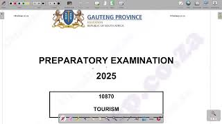 GRADE 12 TOURISM TERM 3 FULL SEPTEMBER 2025 PREPARATORY EXAM GP