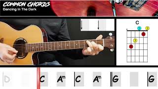 Dancing In The Dark - Bruce Springsteen | EASY GUITAR LESSON | Scrolling Chords & Lyrics