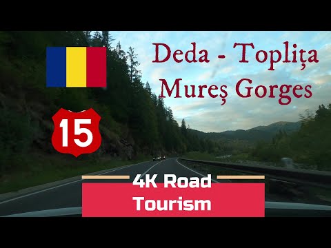 Driving Romania: DN15 Deda - Toplița - 4k scenic drive through The Upper Mureș Gorges