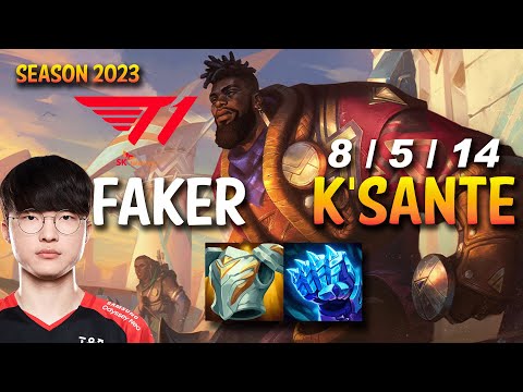 T1 Faker K'SANTE vs TRISTANA Mid - KR Ranked