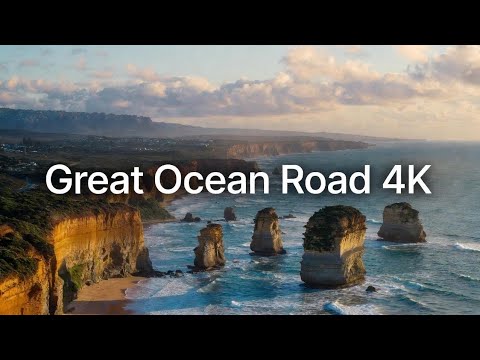 Great Ocean Road 4K Drone Relaxation 🌊 Twelve Apostles & Wild Dolphins · 35 Min