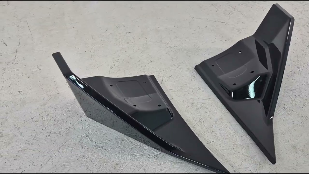 Tesla Model 3 2017- Diffuseur de pare-chocs arrière Turbo (pour 2024+) Video 1
