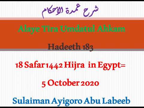 𝑨𝒍𝒂𝒚𝒆 𝑻𝒊𝒓𝒂 𝑼𝒎𝒅𝒂𝒕𝒖𝒍 𝑨𝒉𝒌𝒂𝒎 𝑯𝒂𝒅𝒆𝒆𝒕𝒉 183 𝑬𝒑𝒊𝒔𝒐𝒅𝒆 115