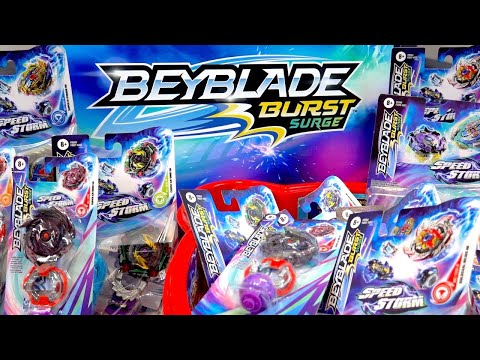 Hasbro Beyblade Burst Surge MASSIVE SPEEDSTORM MYSTERY BOX Unboxing & Test Battles!