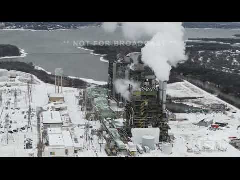 02-03-2022 Arlington, TX - powerplants working hard to keep up with demand as Temps  drop