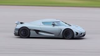 preview picture of video 'Koenigsegg Agera on the Track - Loud accelerations and backfires!'