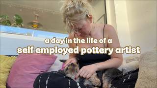 day in the life of a self employed pottery artist - ceramic studio vlog