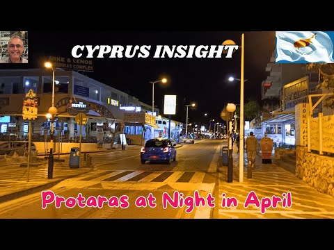 Protaras Strip Cyprus Nighttime in April - Let the Fun Begin.